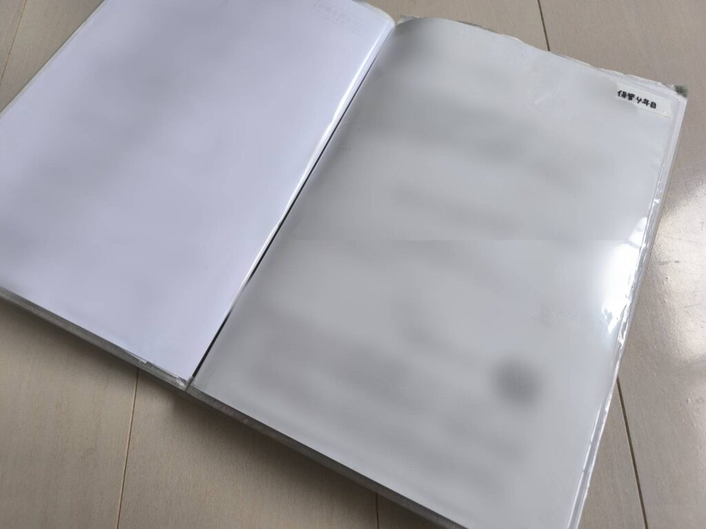 ミニマリスト書類整理：100均ファイルの内側